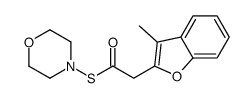 S-morpholin-4-yl 2-(3-methyl-1-benzofuran-2-yl)ethanethioate结构式