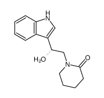 1-[2-hydroxy-2-(1H-indol-3-yl)ethyl]-2-piperidinone结构式