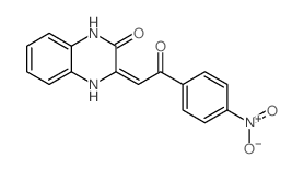 2(1H)-Quinoxalinone,3,4-dihydro-3-[2-(4-nitrophenyl)-2-oxoethylidene]- Structure