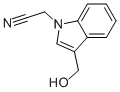 1H-INDOLE-1-ACETONITRILE, 3-(HYDROXYMETHYL)- Structure