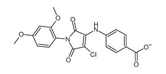 4-[[4-chloro-1-(2,4-dimethoxyphenyl)-2,5-dioxopyrrol-3-yl]amino]benzoate Structure