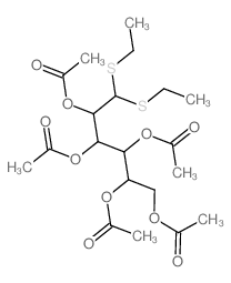 D-Galactose, diethyldithioacetal, 2,3,4,5,6-pentaacetate Structure