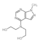 Ethanol,2,2'-[(1-methyl-1H-pyrazolo[3,4-d]pyrimidin-4-yl)imino]bis- Structure