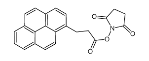 (2,5-dioxopyrrolidin-1-yl) 3-pyren-1-ylpropanoate结构式