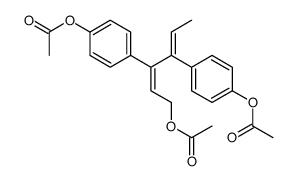 1-O-ACETYL-3,4-BIS-(4-ACETOXYPHENYL)-HEXA-2,4-DIEN-1-OL结构式