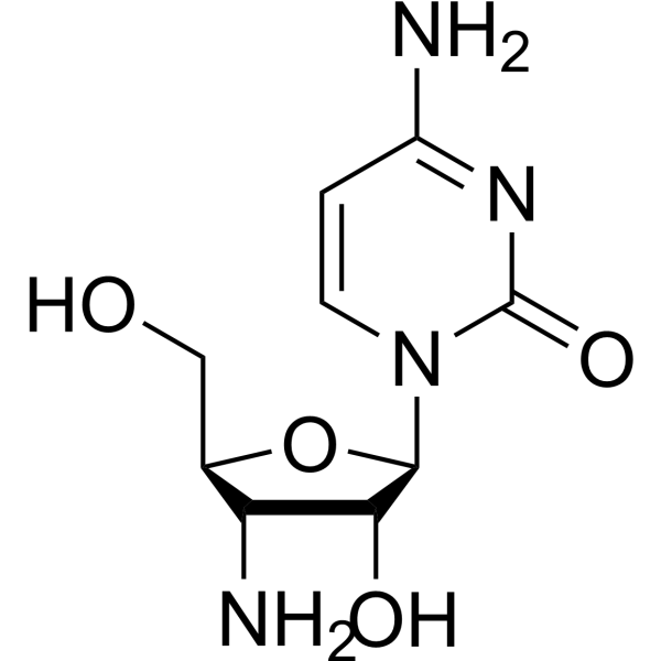 3’-Amino-3’-deoxycytidine structure