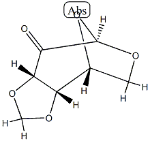 1,6-Anhydro-3-O,4-O-methylene-β-D-lyxo-hexopyranose-2-ulose structure