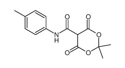 2,2-dimethyl-4,6-dioxo-N-(p-tolyl)-1,3-dioxane-5-carboxamide结构式