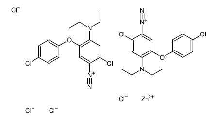 2-chloro-5-(4-chlorophenoxy)-4-diethylaminobenzenediazonium tetrachlorozincate (2:1)结构式