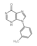 6H-Purin-6-one, 1,9-dihydro-9- (3-methylphenyl)-结构式