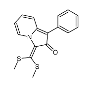 3-[bis(methylsulfanyl)methylidene]-1-phenylindolizin-2-one Structure