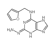 9H-Purin-6-amine,N-(2-furanylmethyl)-2-hydrazinyl- structure