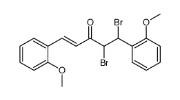 4,5-dibromo-1,5-bis(2-methoxyphenyl)pent-1-en-3-one Structure