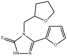 5-(2-呋喃)-4-(四氢呋喃-2-基甲基)-4H-1,2,4-三唑-3-硫醇结构式