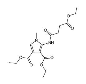 2-(3-carbethoxypropioamido)-3,4-dicarbethoxy-1-methylpyrrole结构式