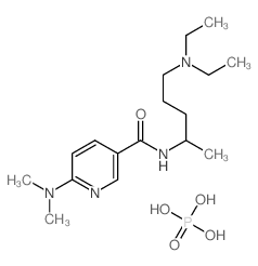 N-(5-diethylaminopentan-2-yl)-6-dimethylamino-pyridine-3-carboxamide; phosphoric acid结构式