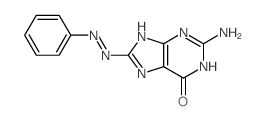 6H-Purin-6-one,2-amino-1,9-dihydro-8-(2-phenyldiazenyl)-结构式