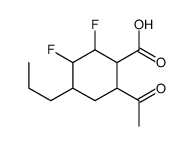 6-acetyl-2,3-difluoro-4-propylcyclohexane-1-carboxylic acid结构式