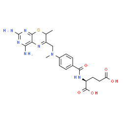 (2S)-2-[[4-[(3,5-diamino-9-methyl-10-thia-2,4,7-triazabicyclo[4.4.0]de ca-1,3,5,7-tetraen-8-yl)methyl-methyl-amino]benzoyl]amino]pentanedioic acid Structure