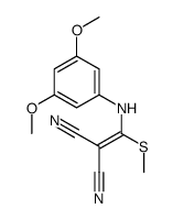 2-[(3,5-dimethoxyanilino)-methylsulfanylmethylidene]propanedinitrile Structure