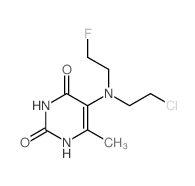 5-((2-Chloroethyl)(2-fluoroethyl)amino)-6-methyl-2,4(1H,3H)-pyrimidinedione结构式