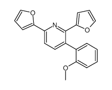 2,6-di(furan-2-yl)-3-(2-methoxyphenyl)pyridine结构式