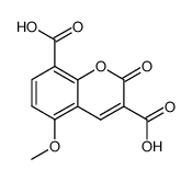 5-methoxy-2-oxo-2H-chromene-3,8-dicarboxylic acid结构式