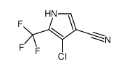 4-chloro-5-(trifluoromethyl)-1H-pyrrole-3-carbonitrile结构式