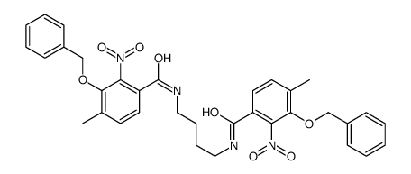 4-methyl-N-[4-[(4-methyl-2-nitro-3-phenylmethoxybenzoyl)amino]butyl]-2-nitro-3-phenylmethoxybenzamide Structure