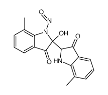 2-hydroxy-7,7'-dimethyl-1-nitroso-1,2,1',2'-tetrahydro-[2,2']biindolyl-3,3'-dione Structure