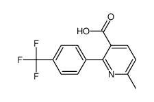 6-Methyl-2-[4-(trifluoromethyl)phenyl]-3-pyridinecarboxylic Acid结构式