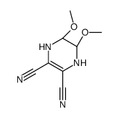 (2S,3S)-2,3-dimethoxy-1,2,3,4-tetrahydropyrazine-5,6-dicarbonitrile结构式