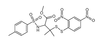 2,4-Dinitrophenyl D-1-(p-tolylsulfonamido)-1-(methoxycarbonyl)-2-methyl-2-propyl Disulfide Structure