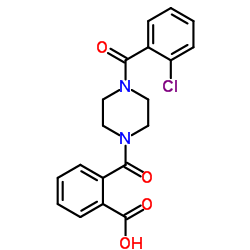 2-{[4-(2-Chlorobenzoyl)-1-piperazinyl]carbonyl}benzoic acid Structure