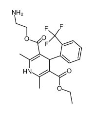 2-aminoethyl ethyl 2,6-dimethyl-4-(2-trifluoromethyl)phenyl-1,4-dihydropyridine-3,5-dicarboxylate Structure