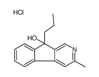 3-methyl-9-propylindeno[2,1-c]pyridin-9-ol,hydrochloride结构式