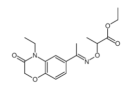 ethyl 2-[(Z)-1-(4-ethyl-3-oxo-1,4-benzoxazin-6-yl)ethylideneamino]oxypropanoate Structure