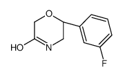 (6S)-6-(3-fluorophenyl)morpholin-3-one Structure