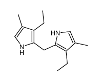 3-ethyl-2-[(3-ethyl-4-methyl-1H-pyrrol-2-yl)methyl]-4-methyl-1H-pyrrole结构式