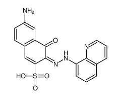 6-amino-4-oxo-3-(quinolin-8-ylhydrazinylidene)naphthalene-2-sulfonic acid Structure