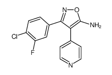 5-Amino-3-(4-chloro-3-fluorophenyl)-4-(4-pyridyl)isoxazole结构式