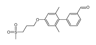 2',6'-dimethyl-4'-(3-(Methylsulfonyl)propoxy)biphenyl-3-carbaldehyde结构式