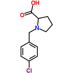 1-(4-CHLORO-BENZYL)-PYRROLIDINE-2-CARBOXYLIC ACID结构式