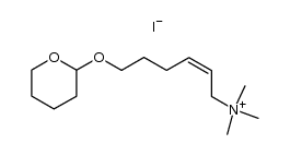 (Z)-N,N,N-trimethyl-6-((tetrahydro-2H-pyran-2-yl)oxy)hex-2-en-1-aminium iodide Structure