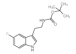 tert-butyl N-[2-(5-fluoro-1H-indol-3-yl)ethyl]carbamate structure