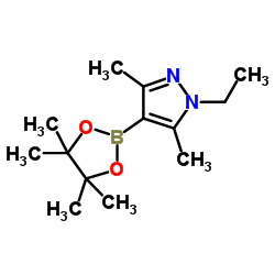 1-ETHYL-3,5-DIMETHYL-4-(4,4,5,5-TETRAMETHYL-1,3,2-DIOXABOROLAN-2-YL)-1H-PYRAZOLE Structure