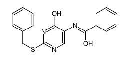 N-(2-benzylsulfanyl-6-oxo-1H-pyrimidin-5-yl)benzamide Structure