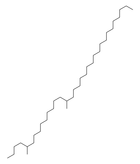 5,15-dimethyltritriacontane结构式