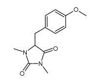 5-(4-methoxy-benzyl)-1,3-dimethyl-imidazolidine-2,4-dione结构式