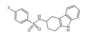 4-fluoro-N-(2,3,4,9-tetrahydro-1H-carbazol-3-yl)benzenesulfonamide结构式